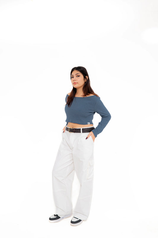 Boat Neck Crop Top