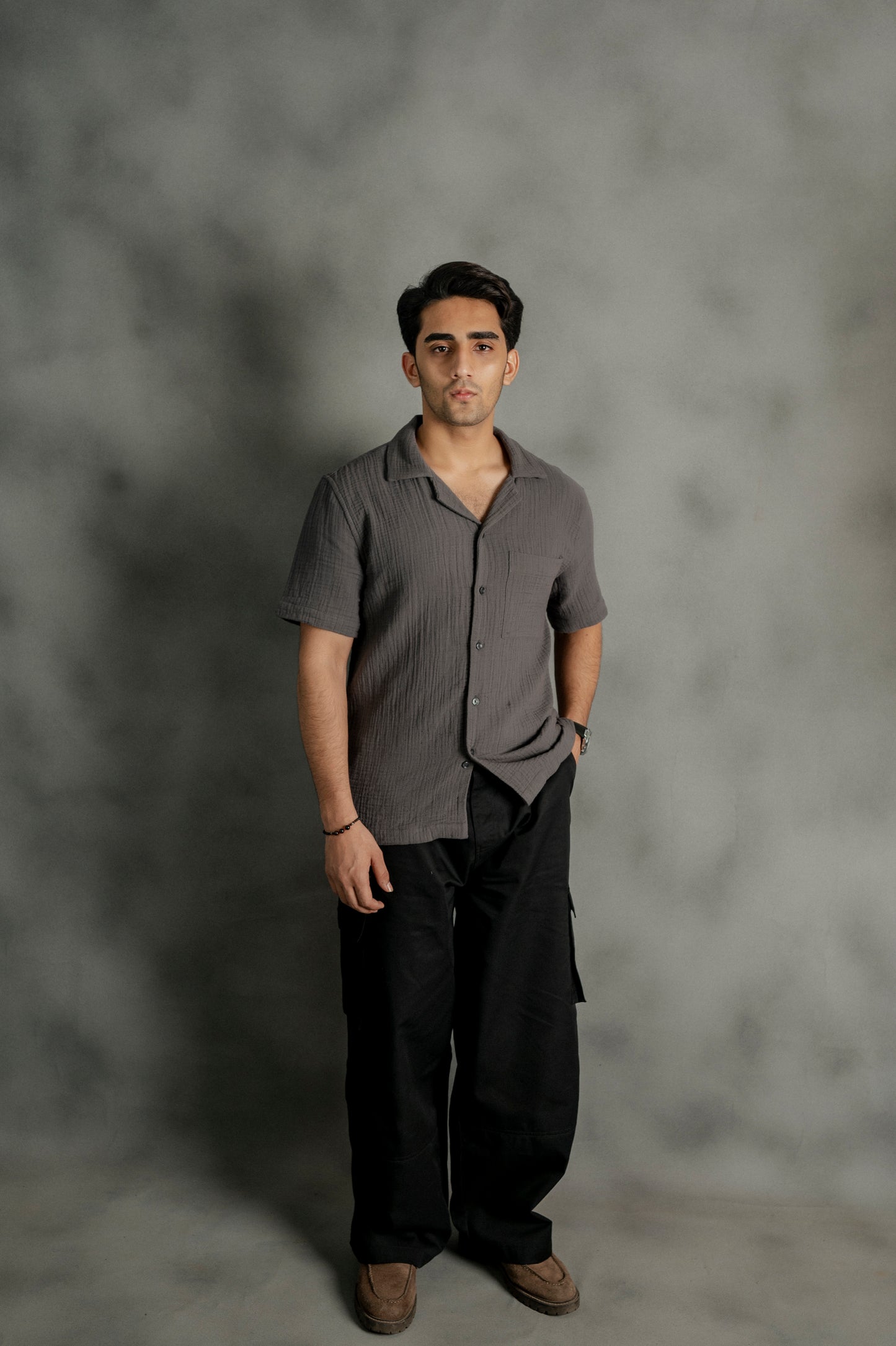 Charcoal Cuban Shirt