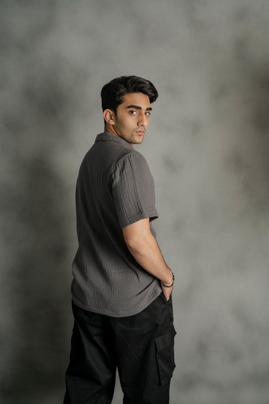 Charcoal Cuban Shirt