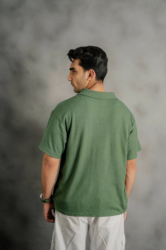 Light Green Johnny Collar Polo - Boujee