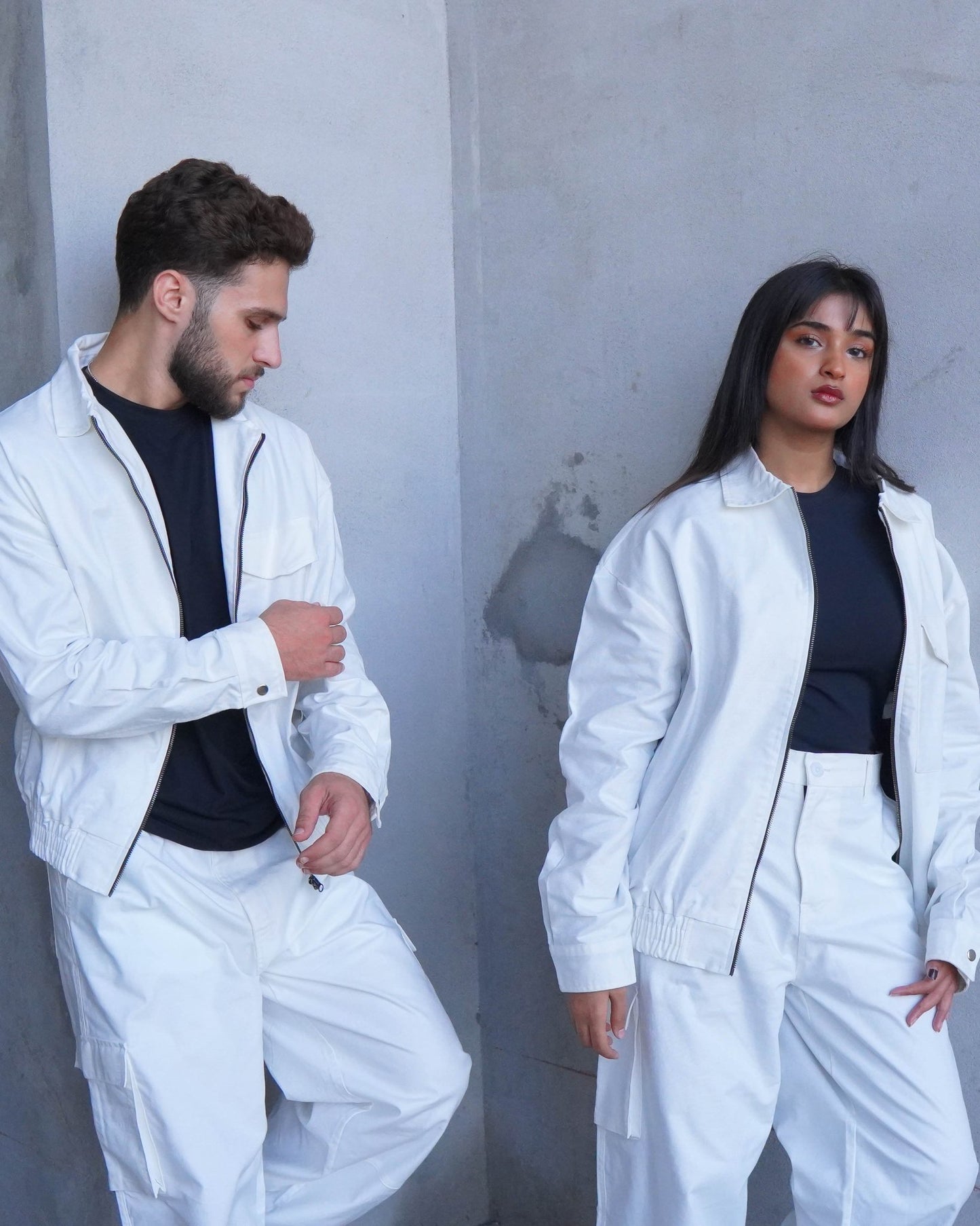 White Twill Jacket - Boujee