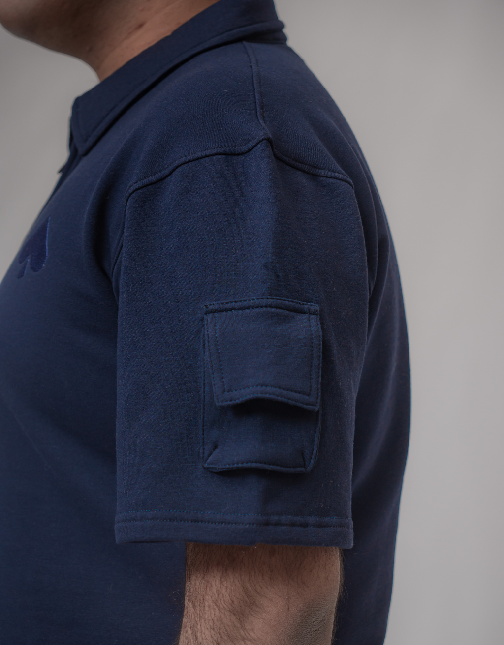 Fleece Zip-collar T-shirt