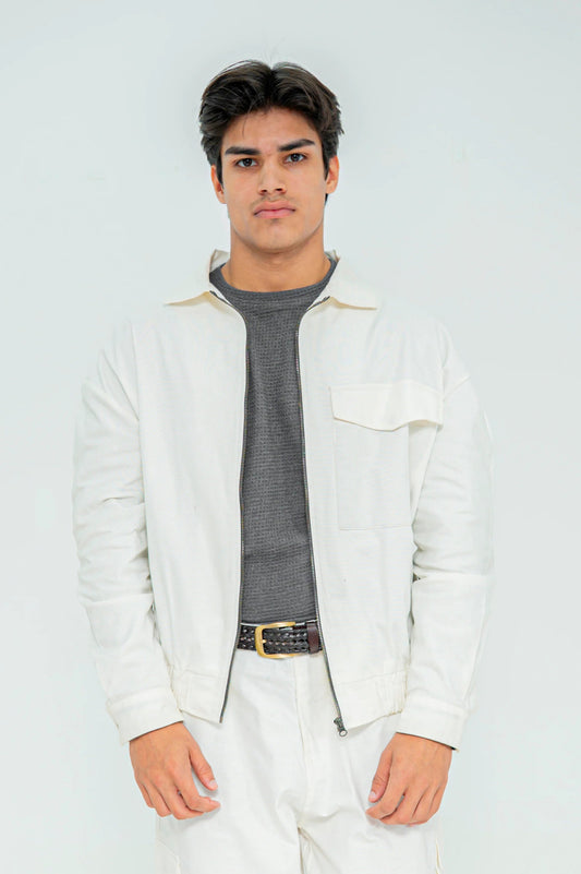 White Twill Jacket