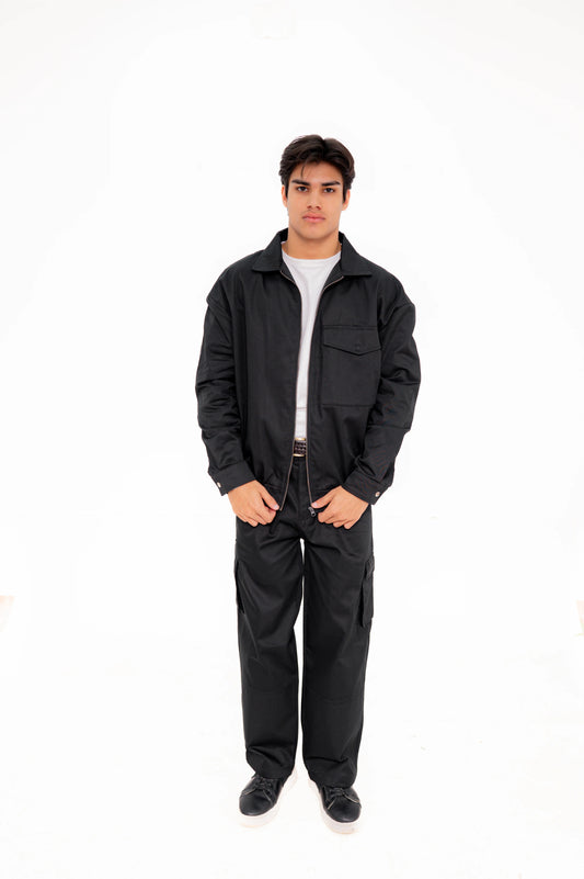 Black Twill Cord-Set
