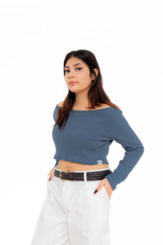 Boat Neck Crop Top