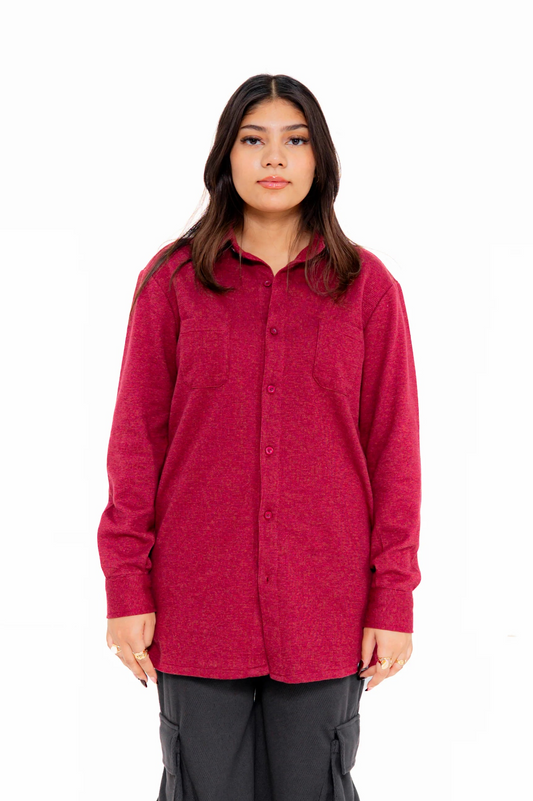 Maroon Button Down