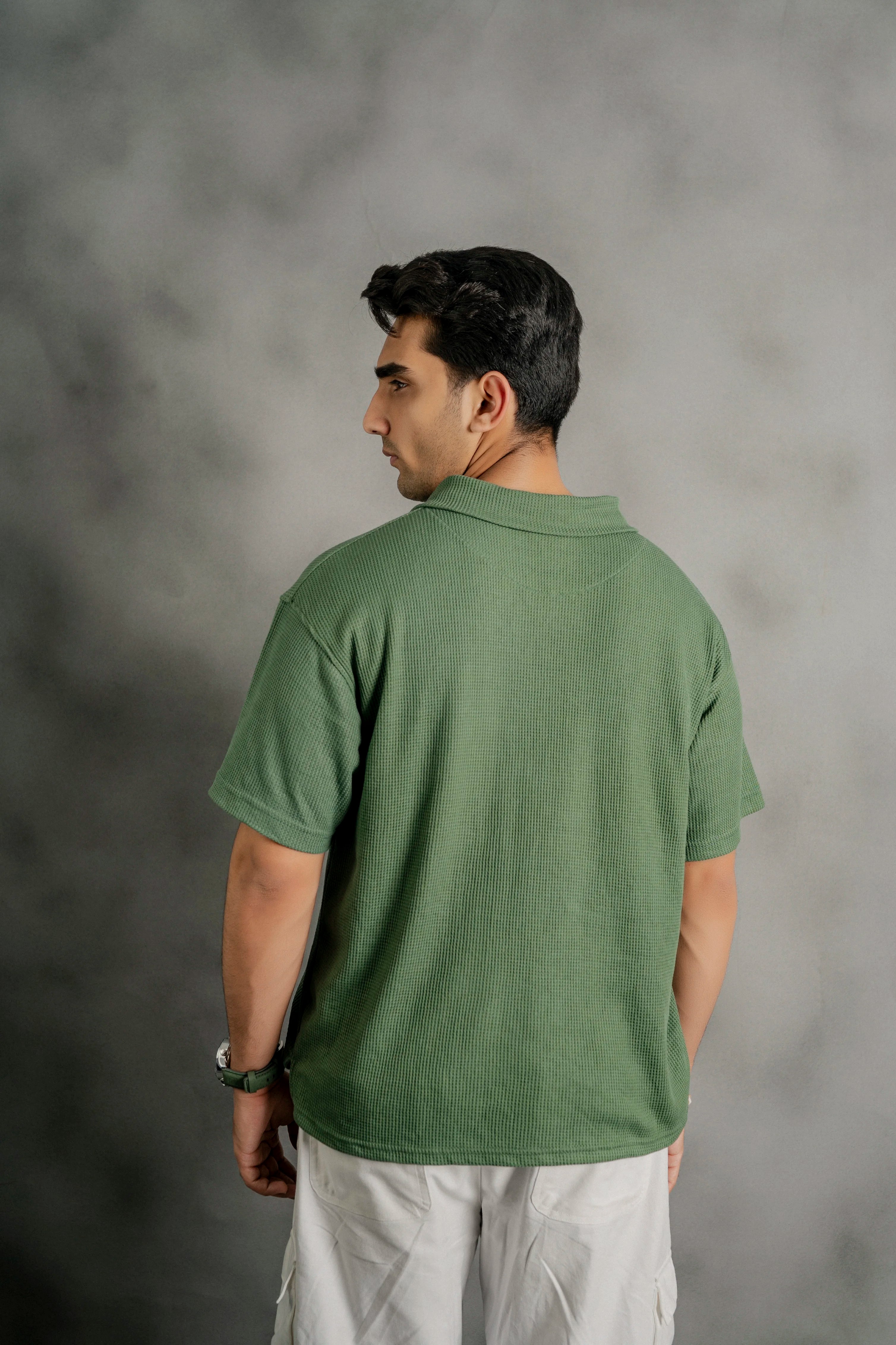 Light Green Johnny Collar Polo