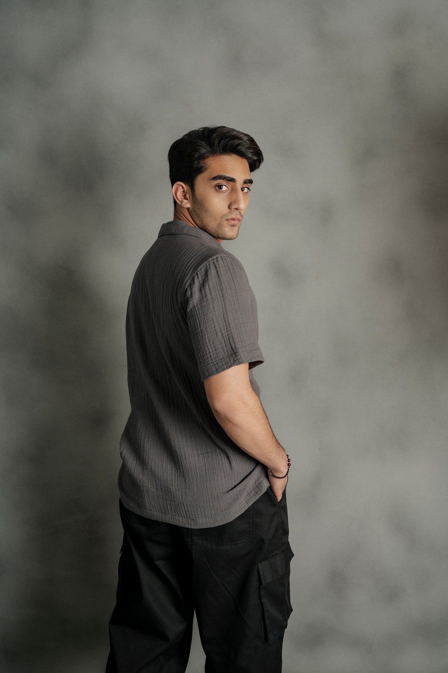 Charcoal Cuban Shirt
