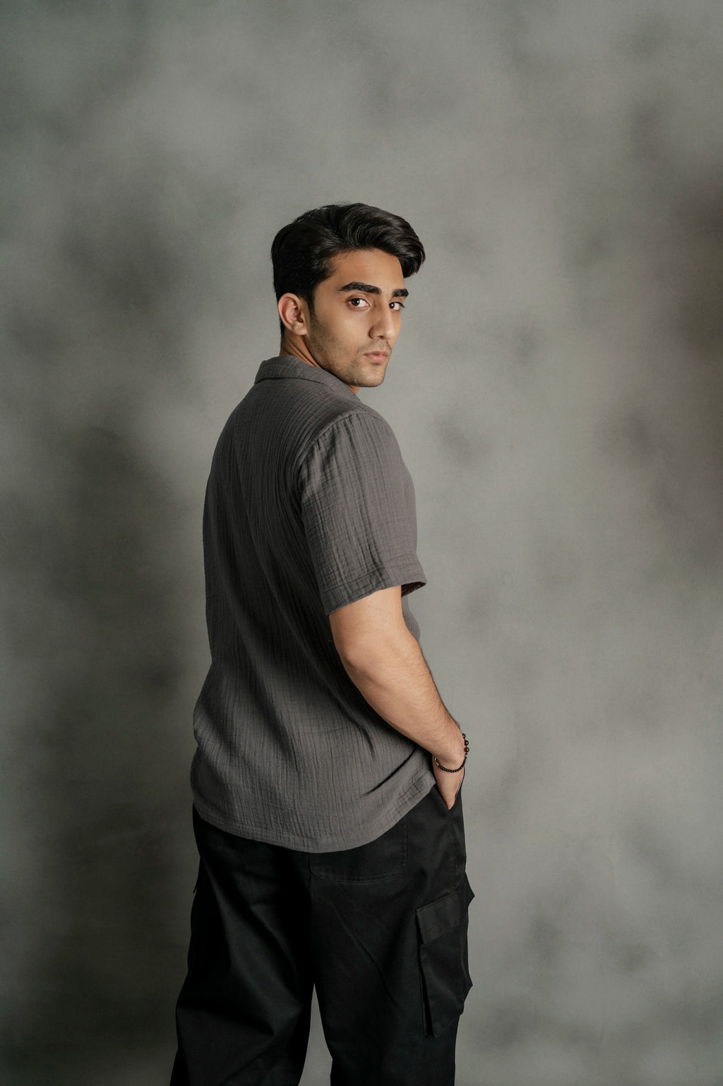Charcoal Cuban Shirt
