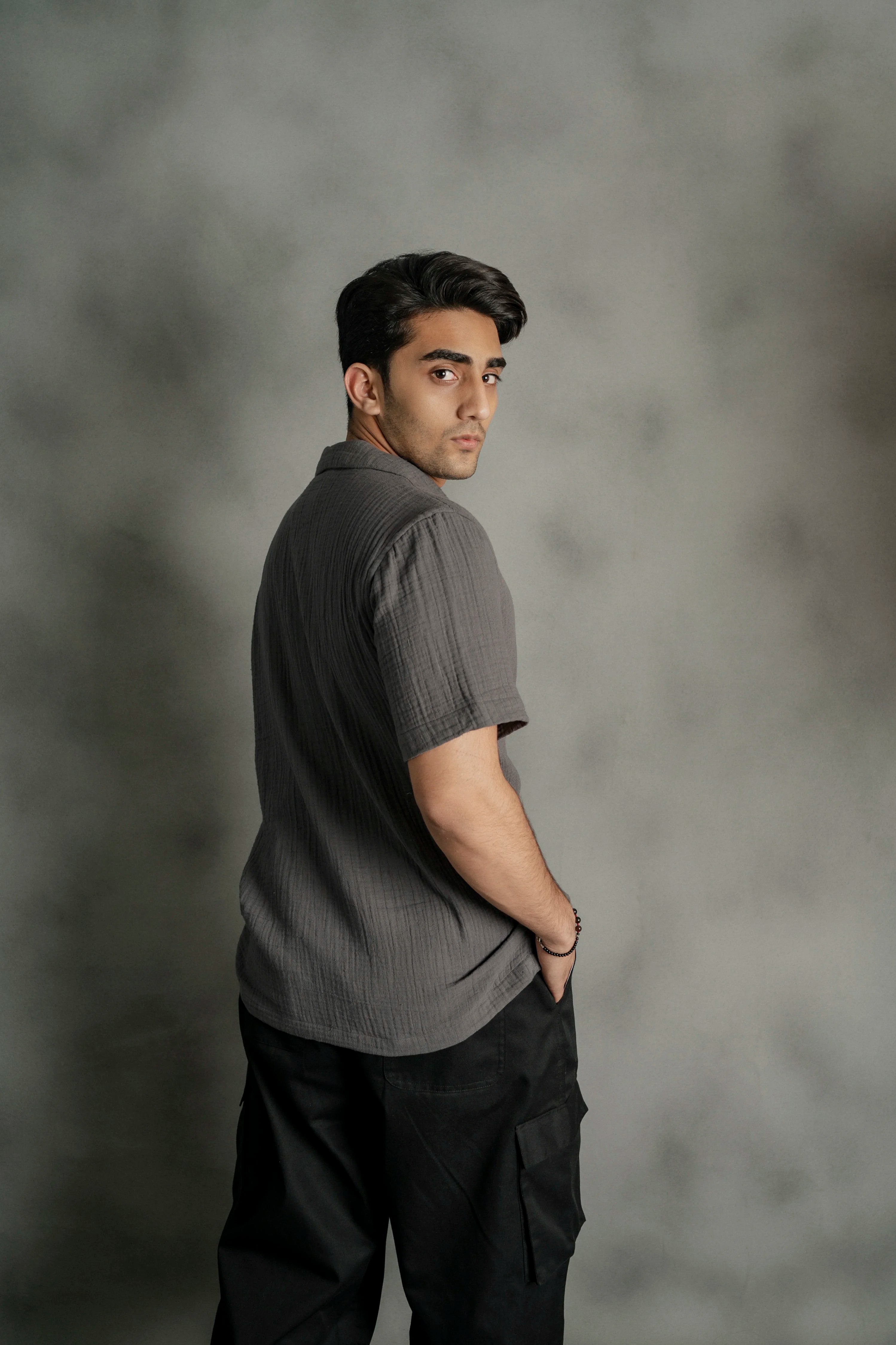 Charcoal Cuban Shirt