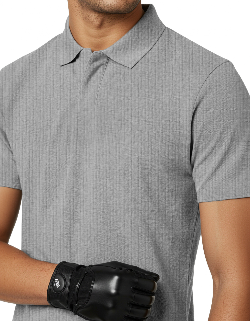 Light Grey Textured Polo