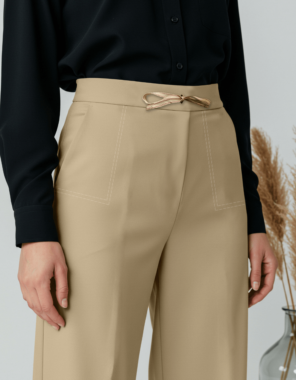 BeigeCore Straight Trouser - Boujee