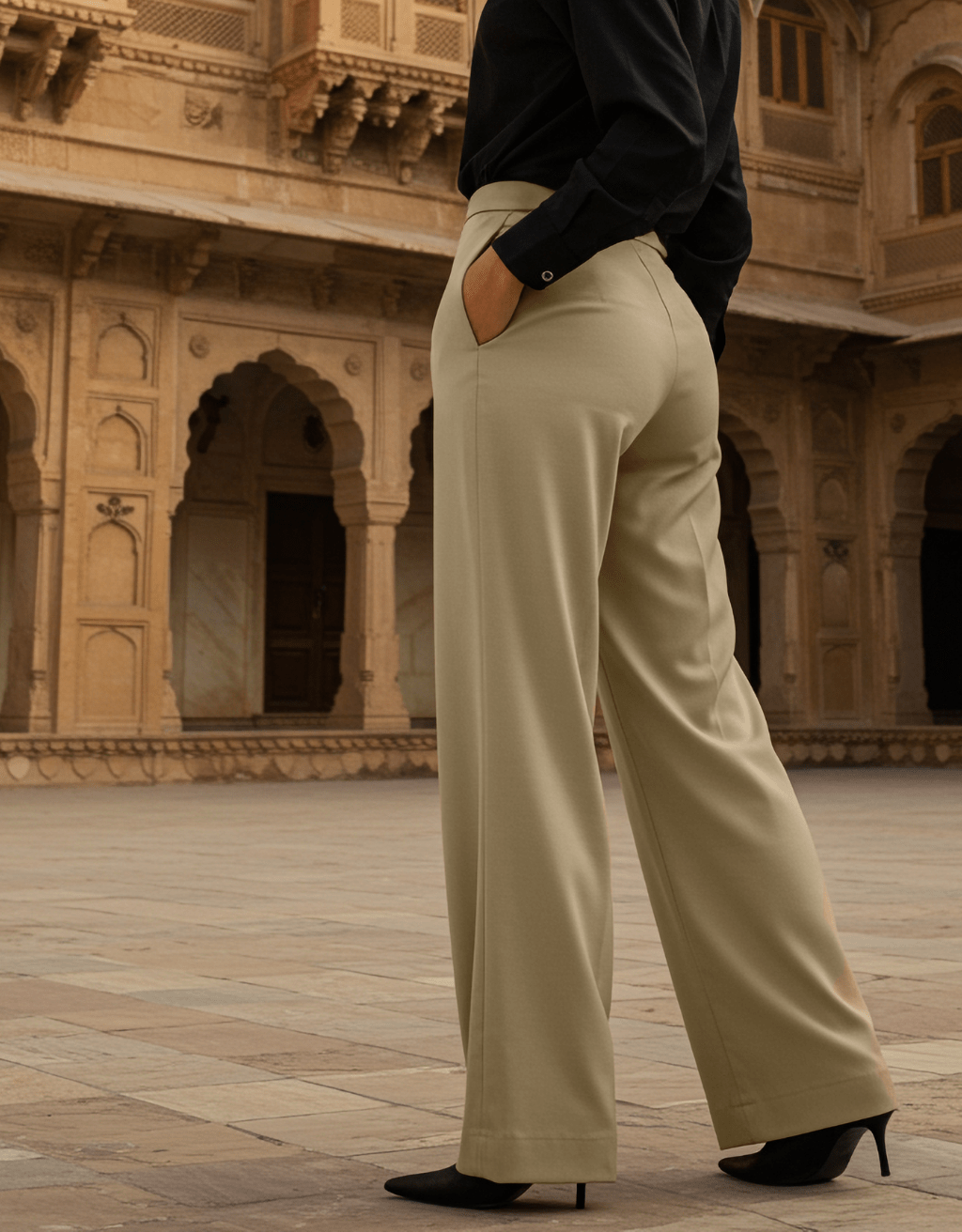 BeigeCore Straight Trouser - Boujee