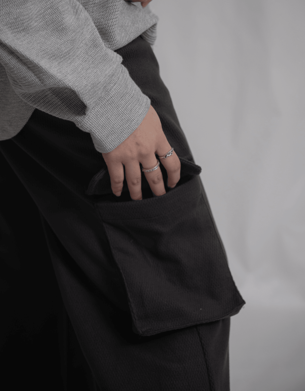 Black Cargo Trousers - Boujee