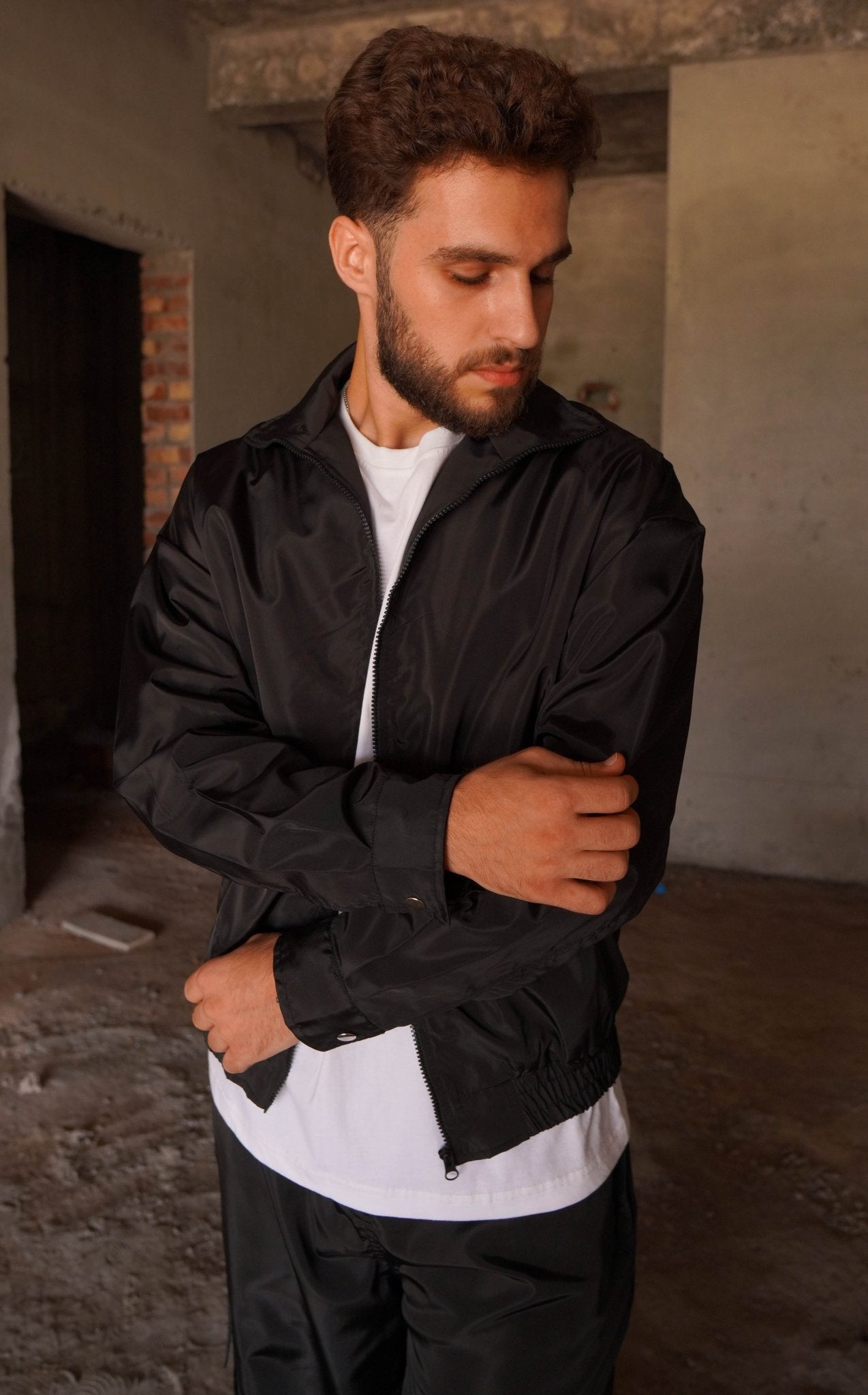 Black Parachute Jacket - Boujee