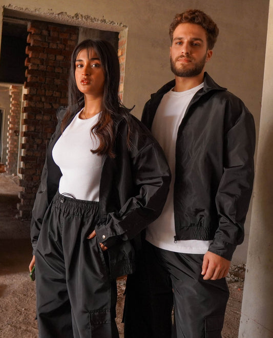 Black Parachute Jacket - Boujee