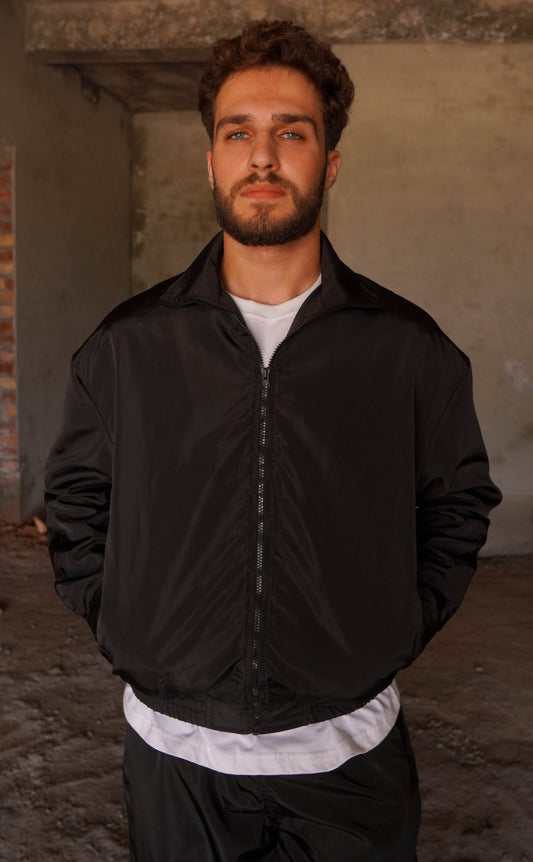 Black Parachute Jacket - Boujee