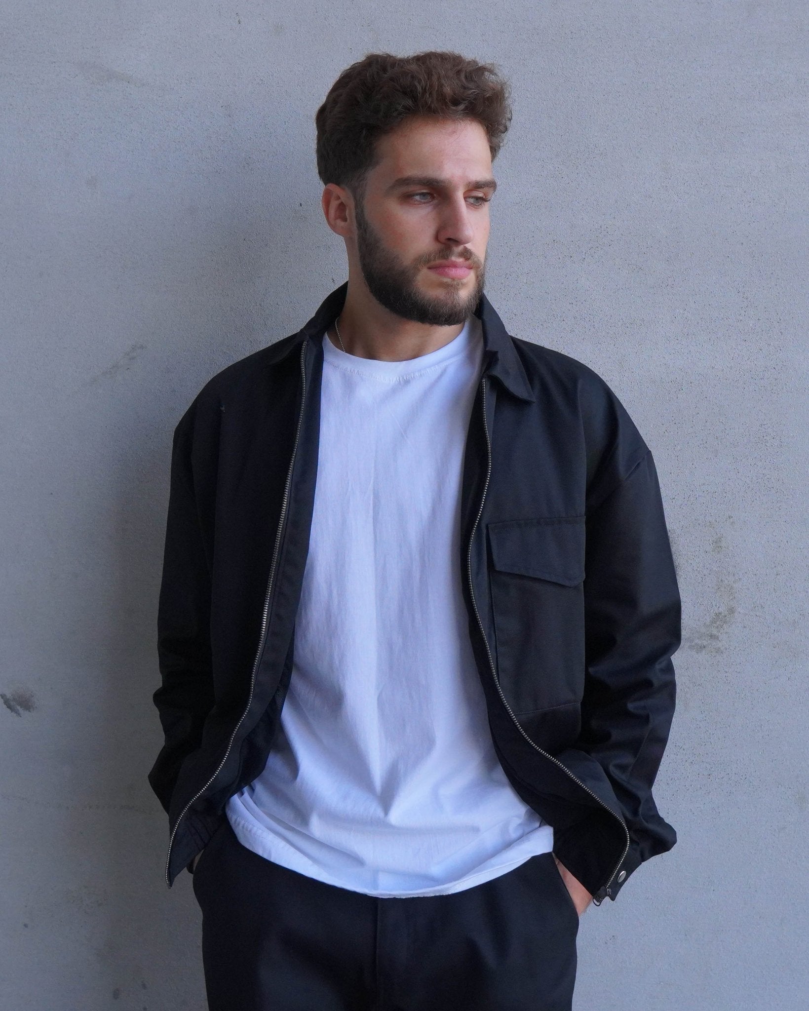 Black Twill Jacket - Boujee