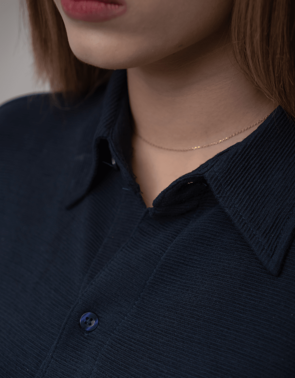 Dark Blue Button Down Shirt - Boujee