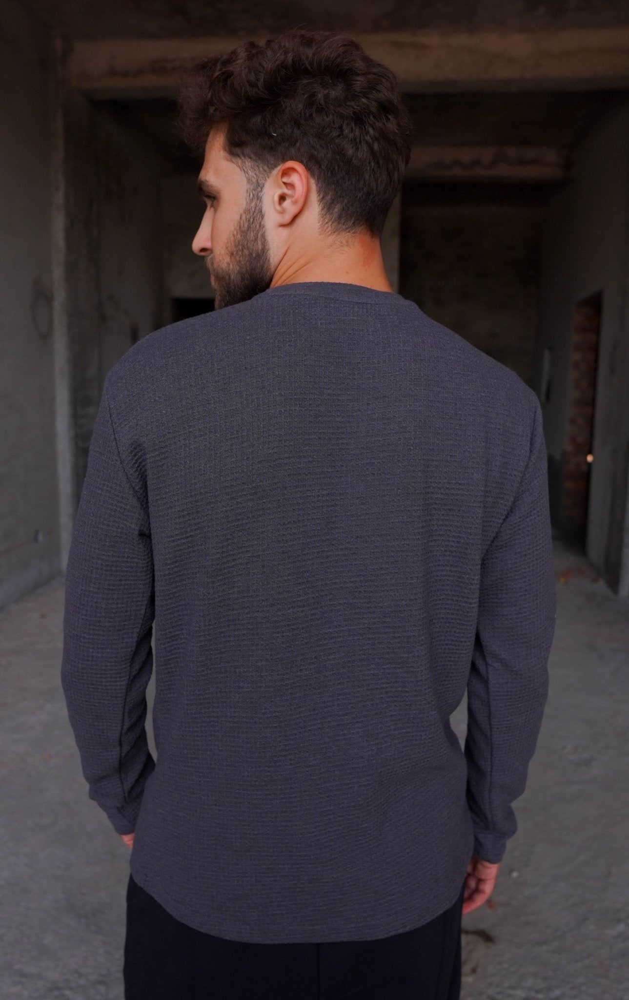 Dark Grey Thermal Shirt - Boujee