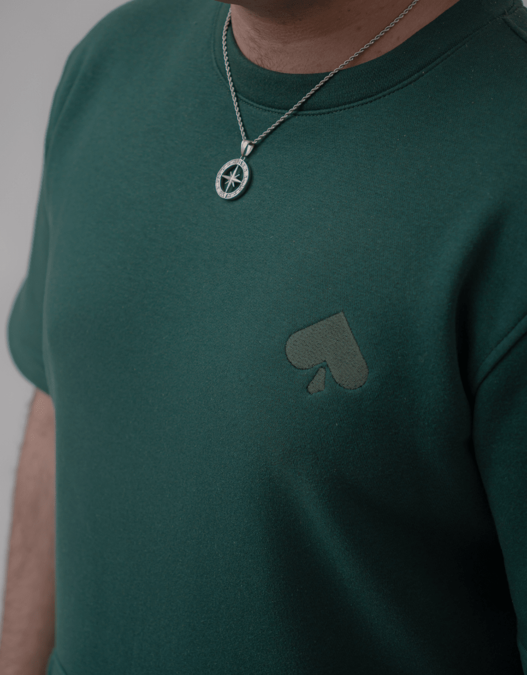 Fleece Round-Neck T-shirt - Boujee