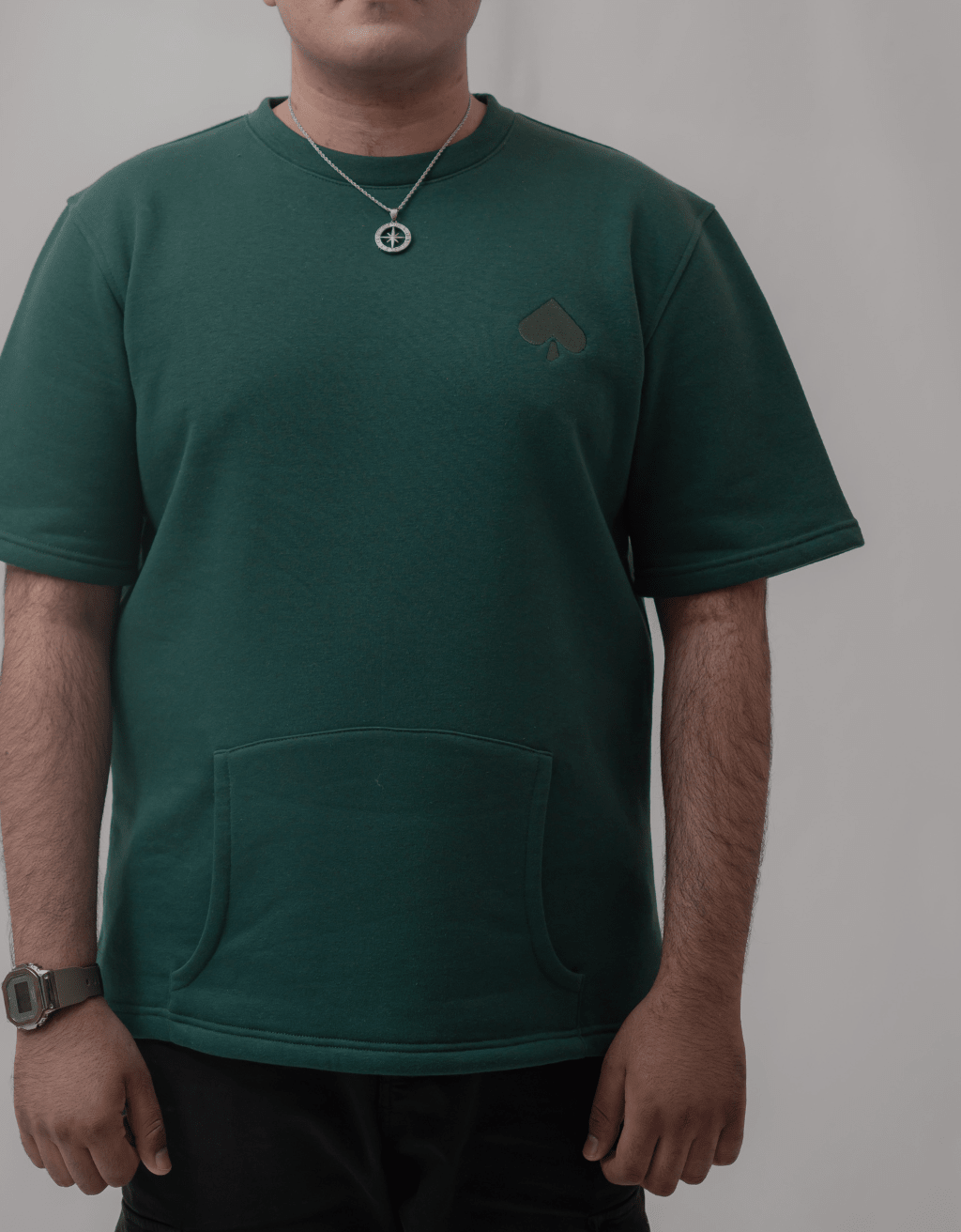 Fleece Round-Neck T-shirt - Boujee
