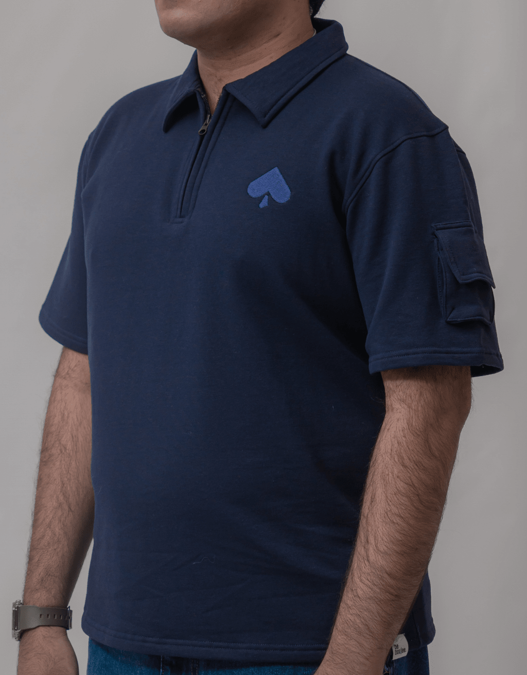 Fleece Zip-collar T-shirt - Boujee