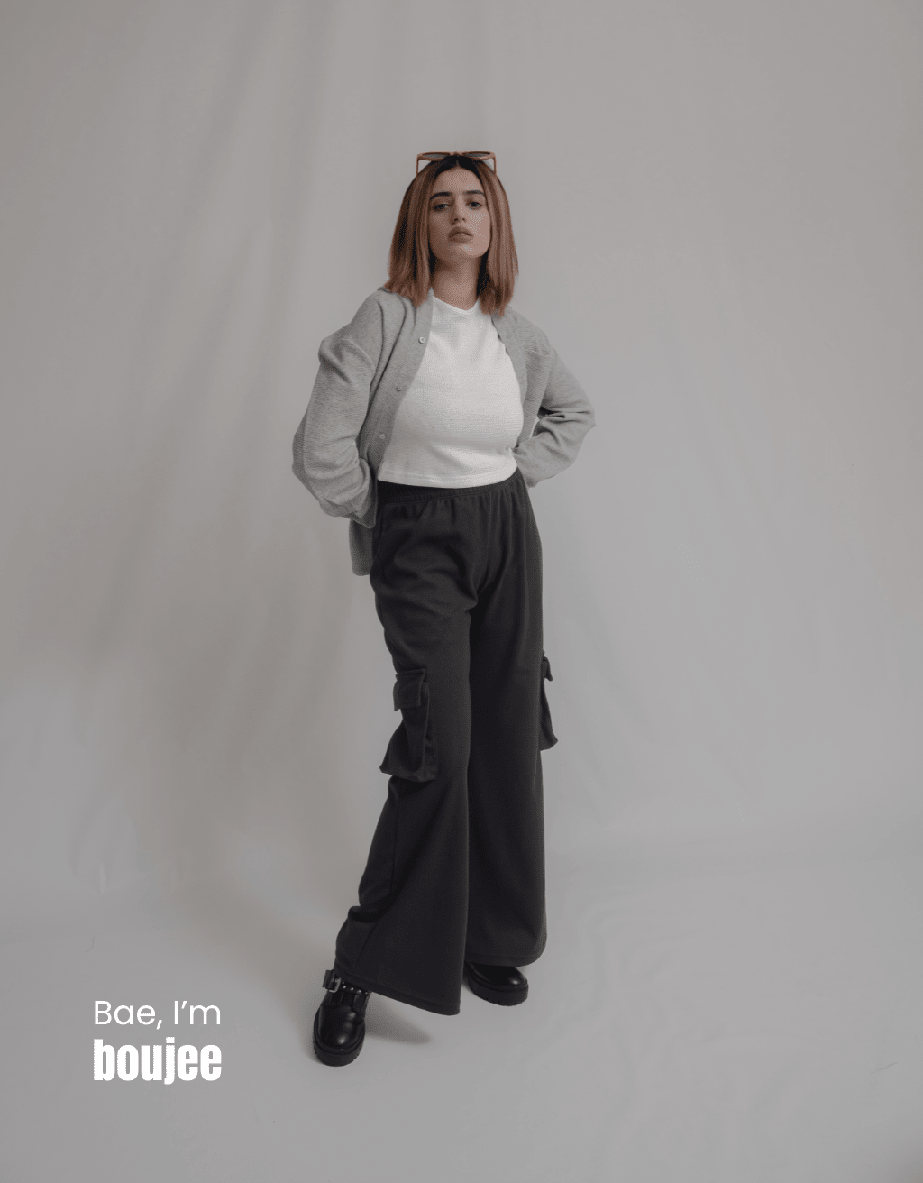 Light Gray Button-Down Shirt - Boujee