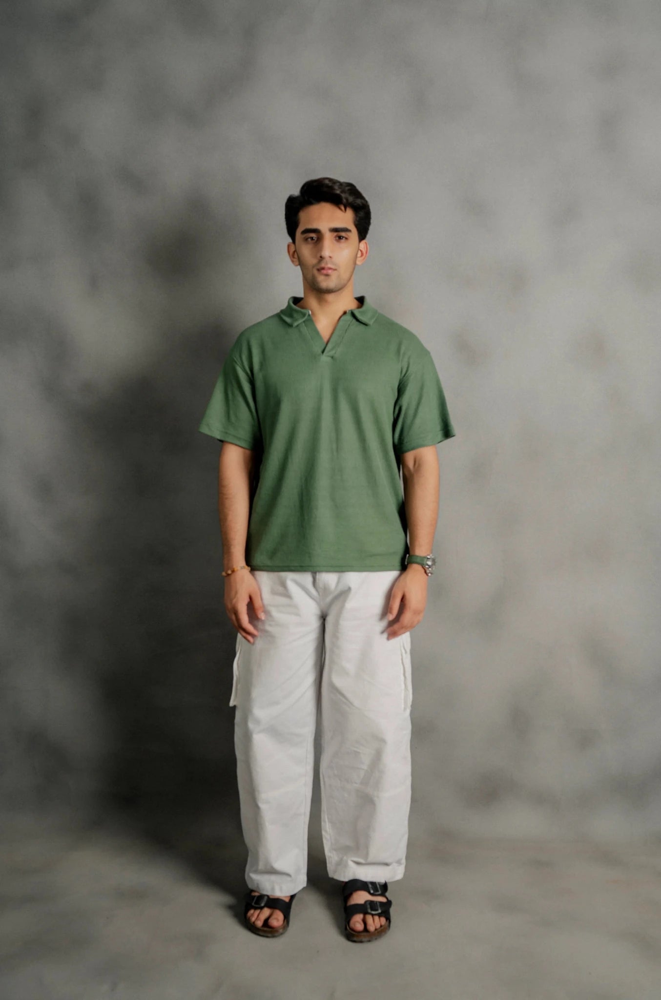 Light Green Johnny Collar Polo - Boujee