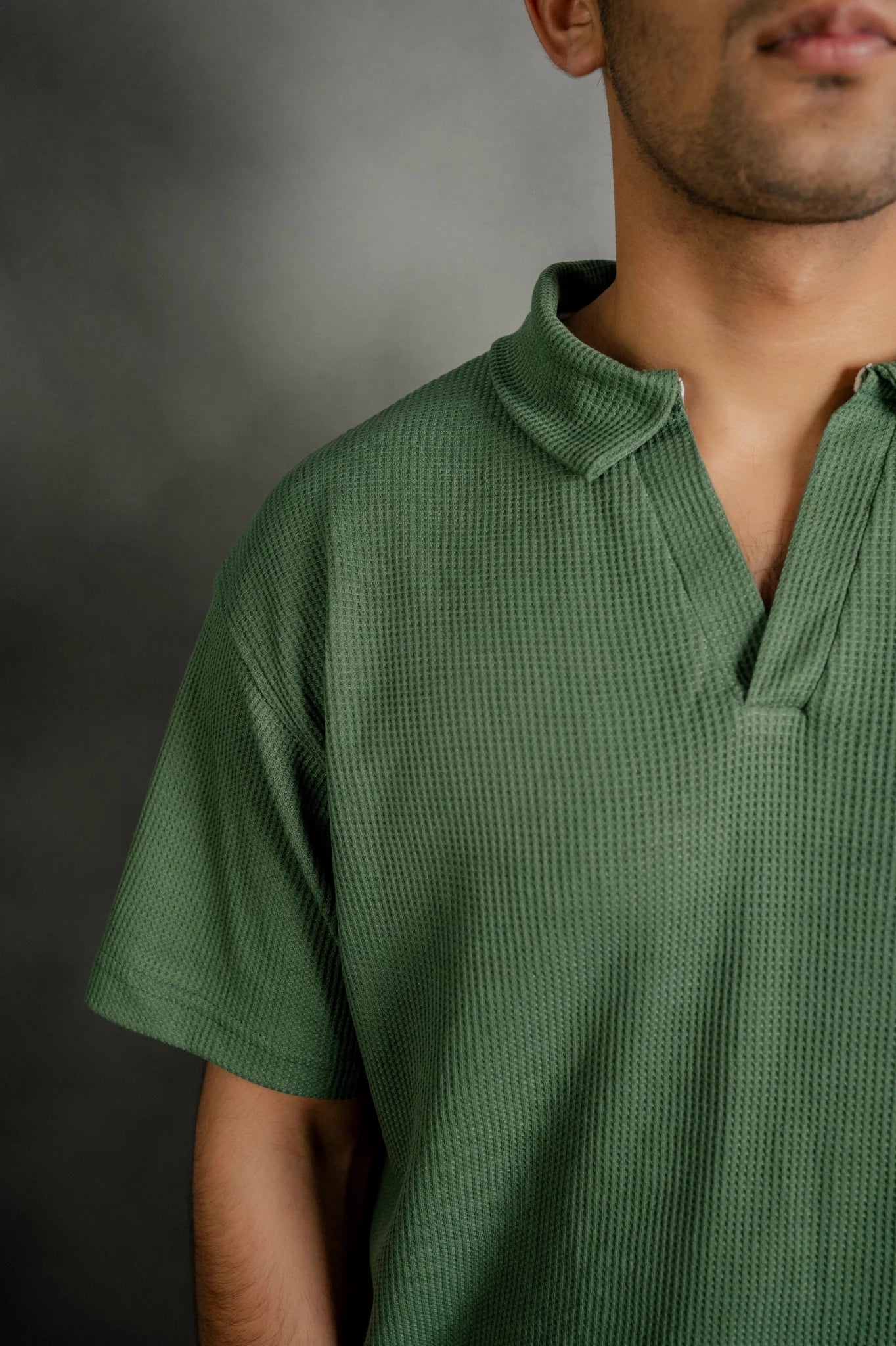 Light Green Johnny Collar Polo - Boujee