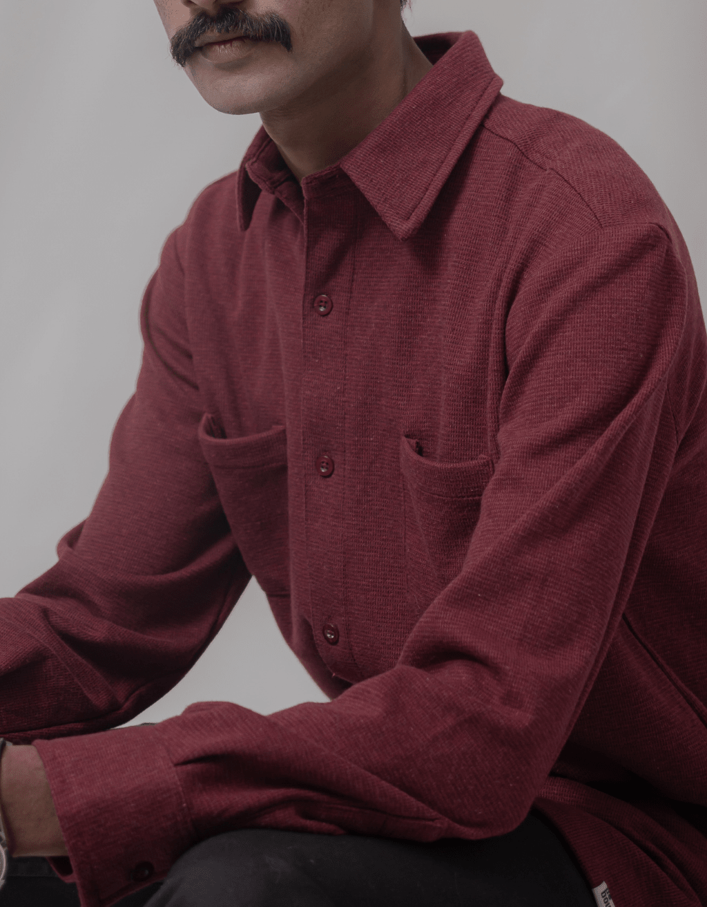 Maroon Button Down - Boujee