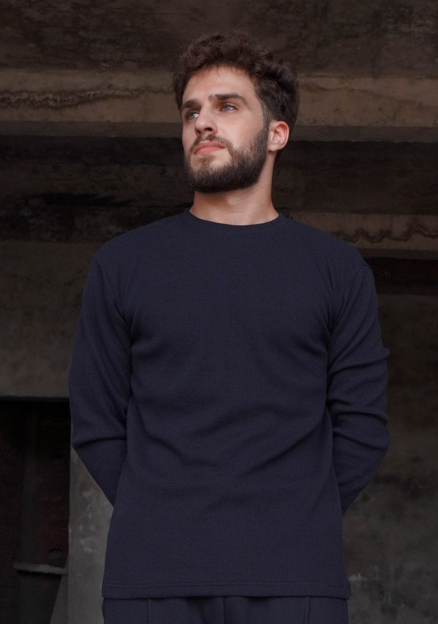 Midnight Black Thermal Shirt - Boujee