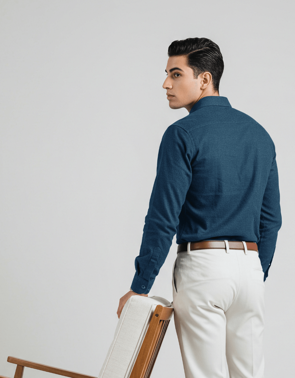 Navy button down Shirt - Boujee
