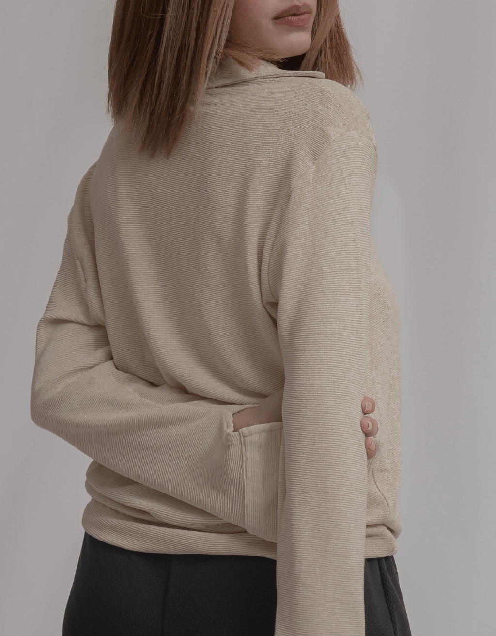 Neutral Beige Button-Down Shirt - Boujee