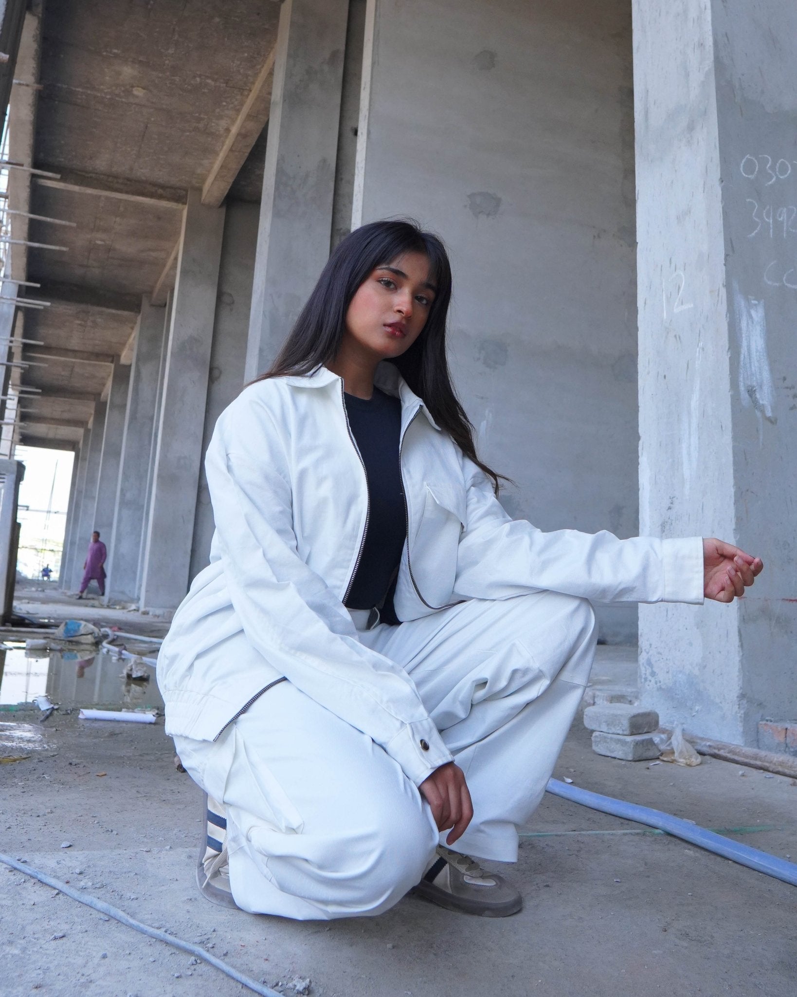 White Twill Cord-Set - Boujee