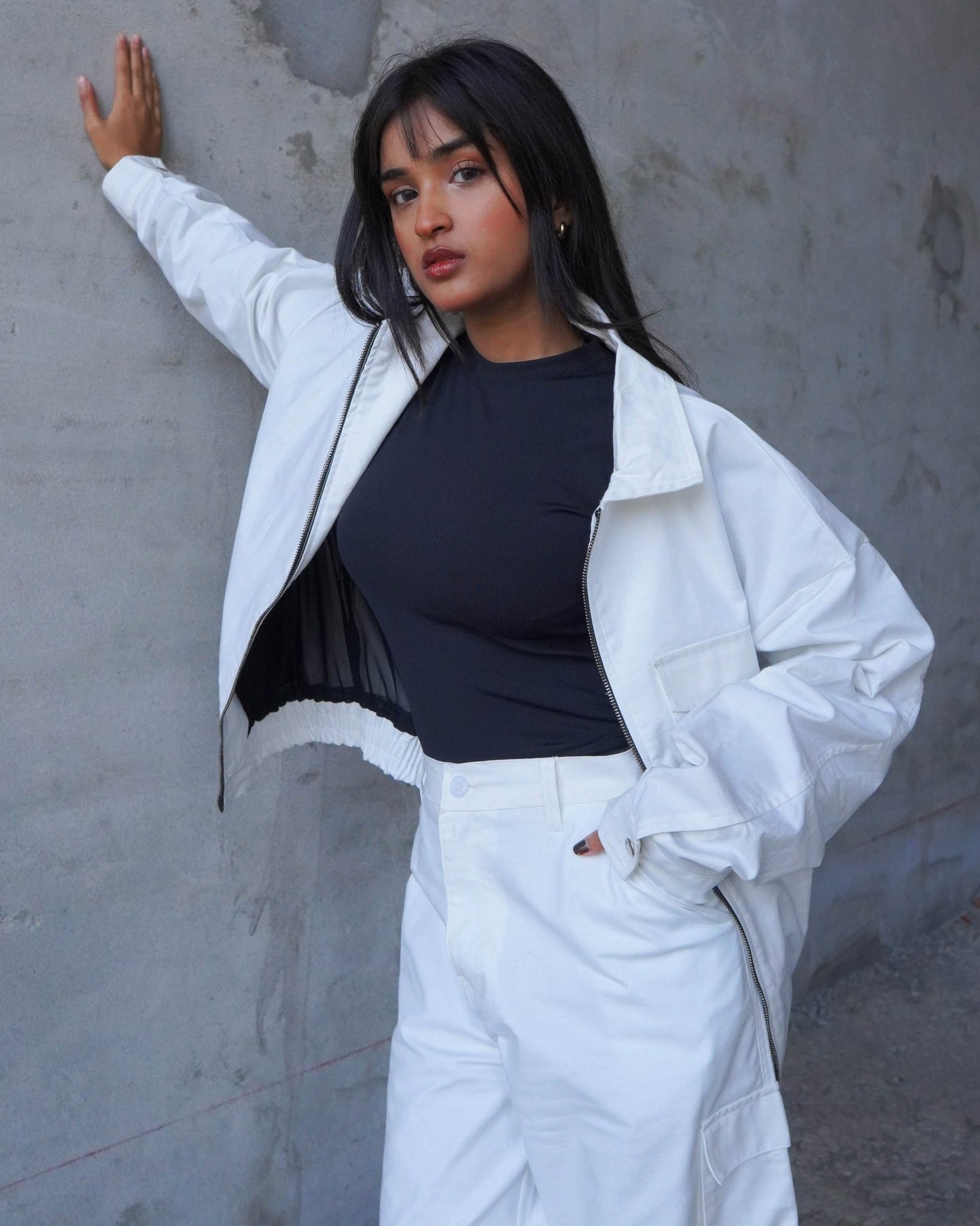 White Twill Cord-Set - Boujee