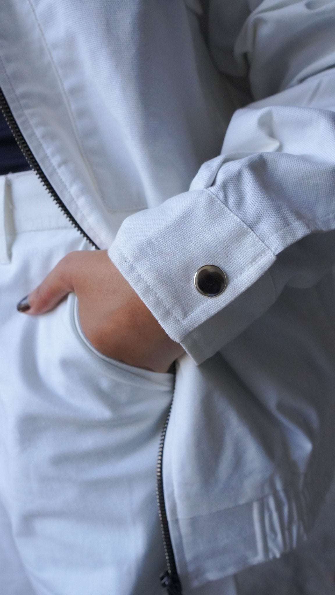 White Twill Jacket - Boujee