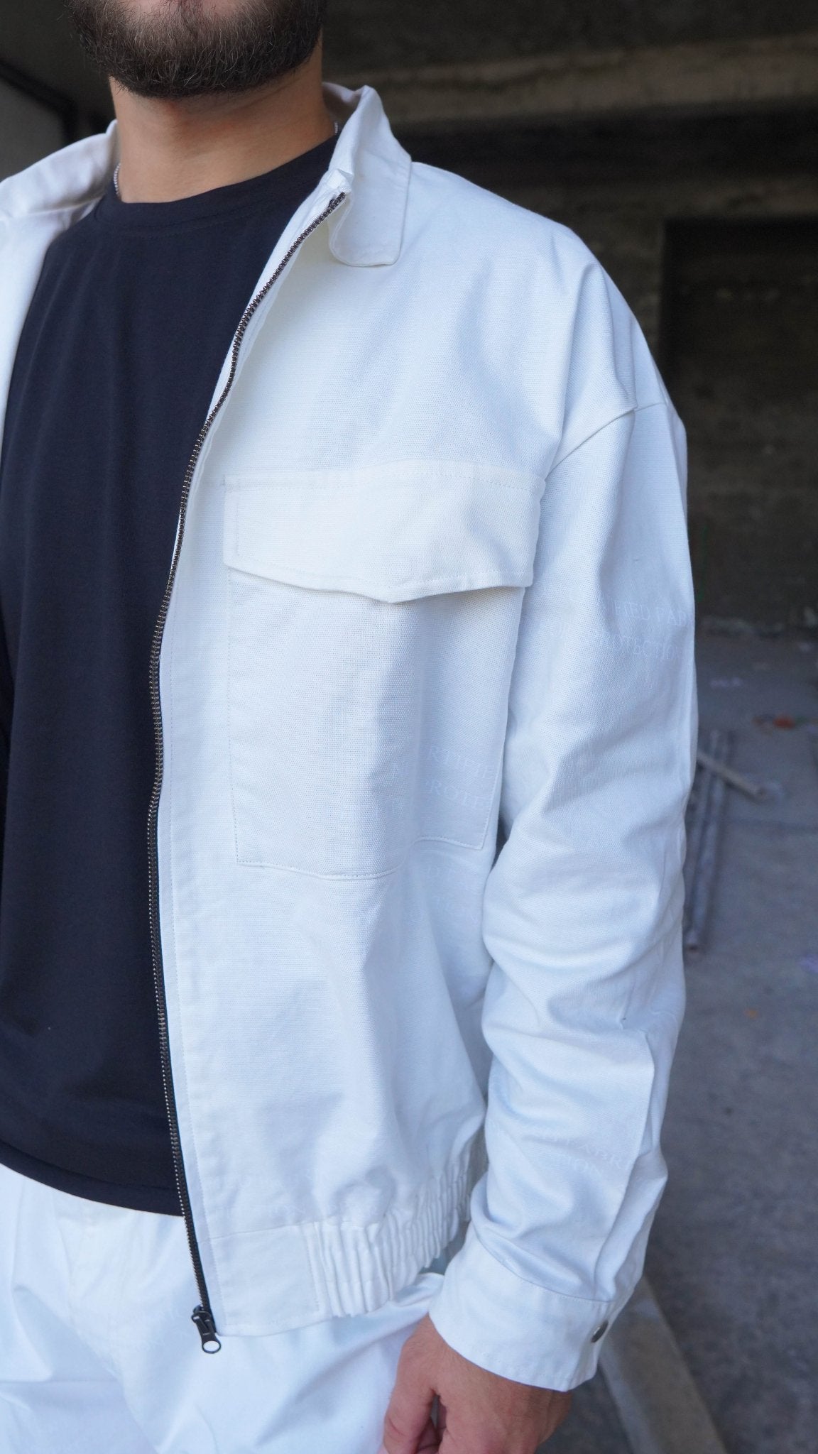White Twill Jacket - Boujee