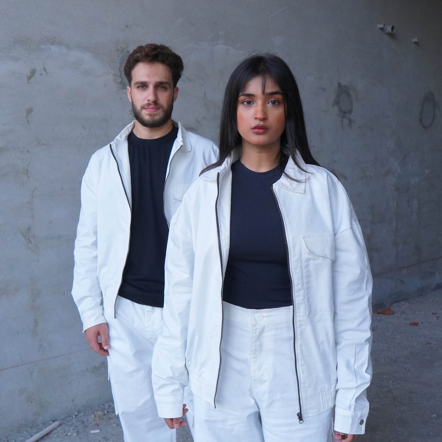 White Twill Jacket - Boujee