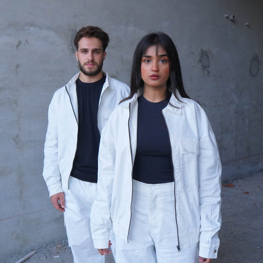 White Twill Jacket - Boujee