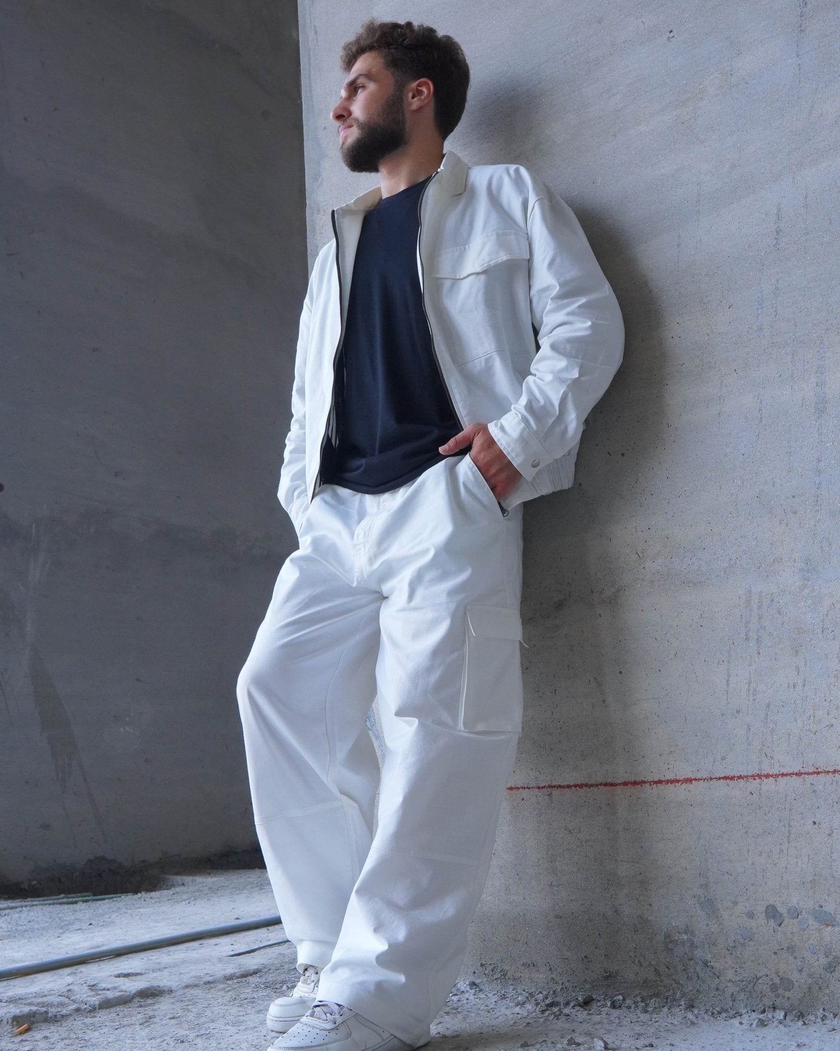 White Twill Trouser - Boujee