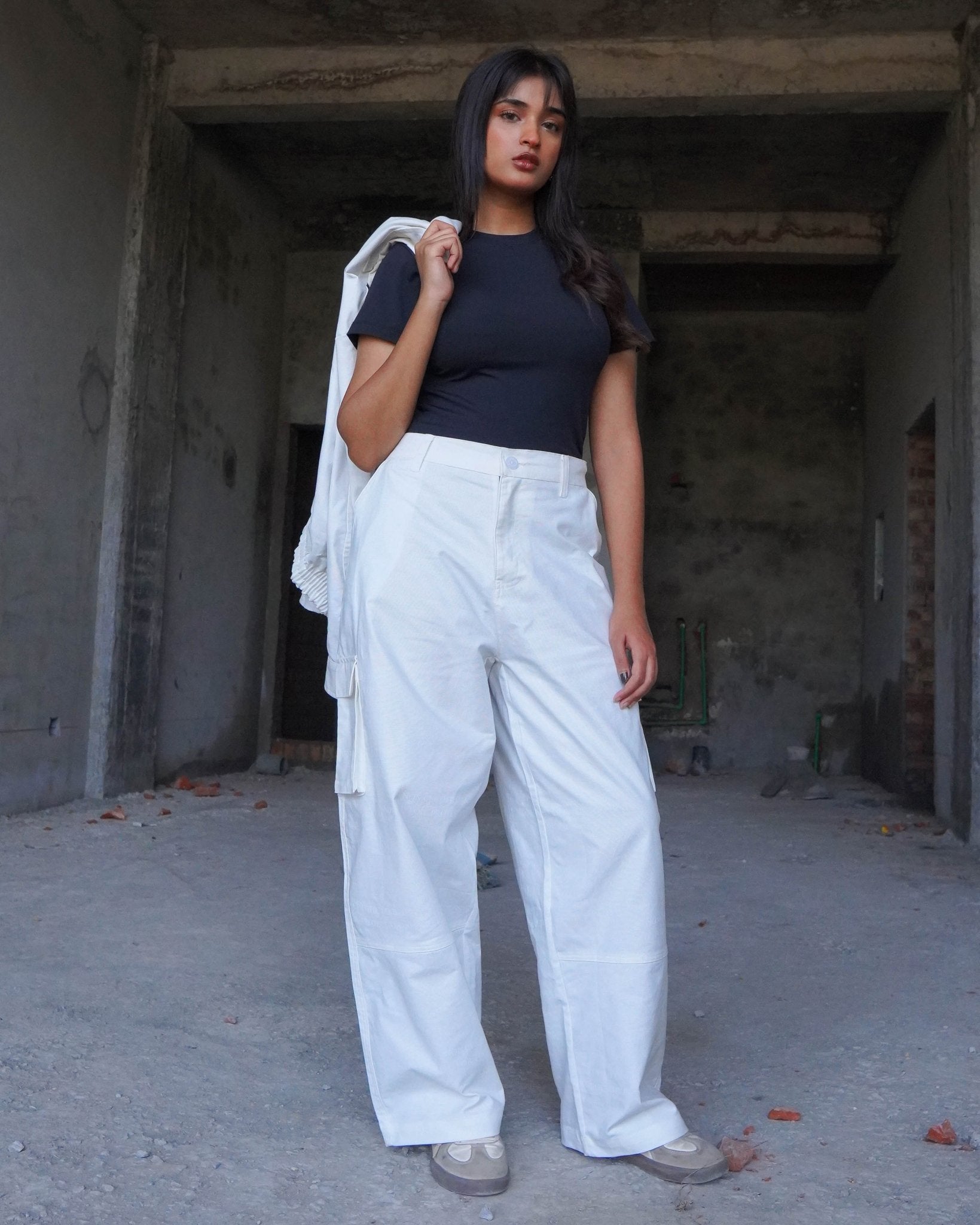 White Twill Trouser - Boujee